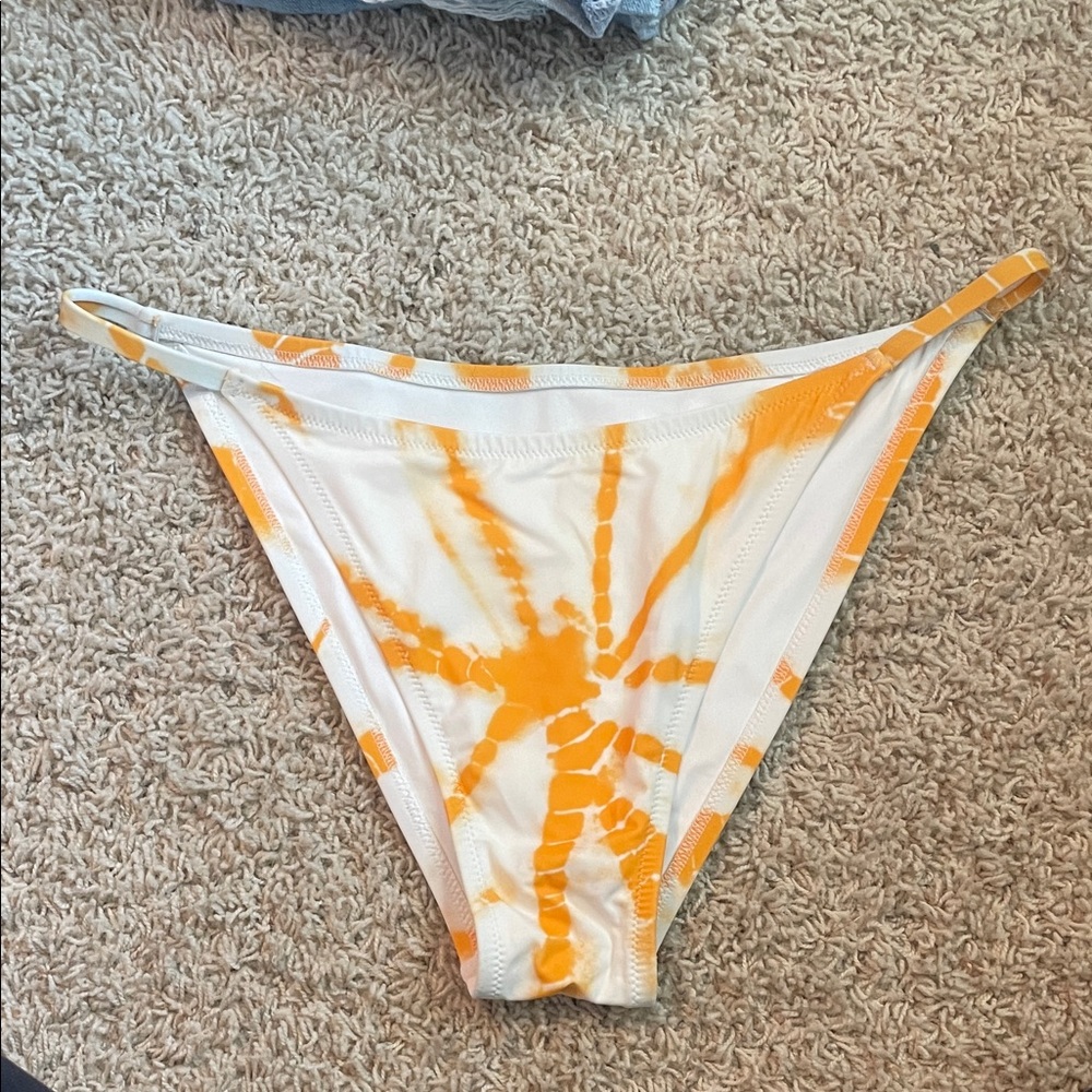 Shade & Shore Orange Tie-Dye Bikini Bottom